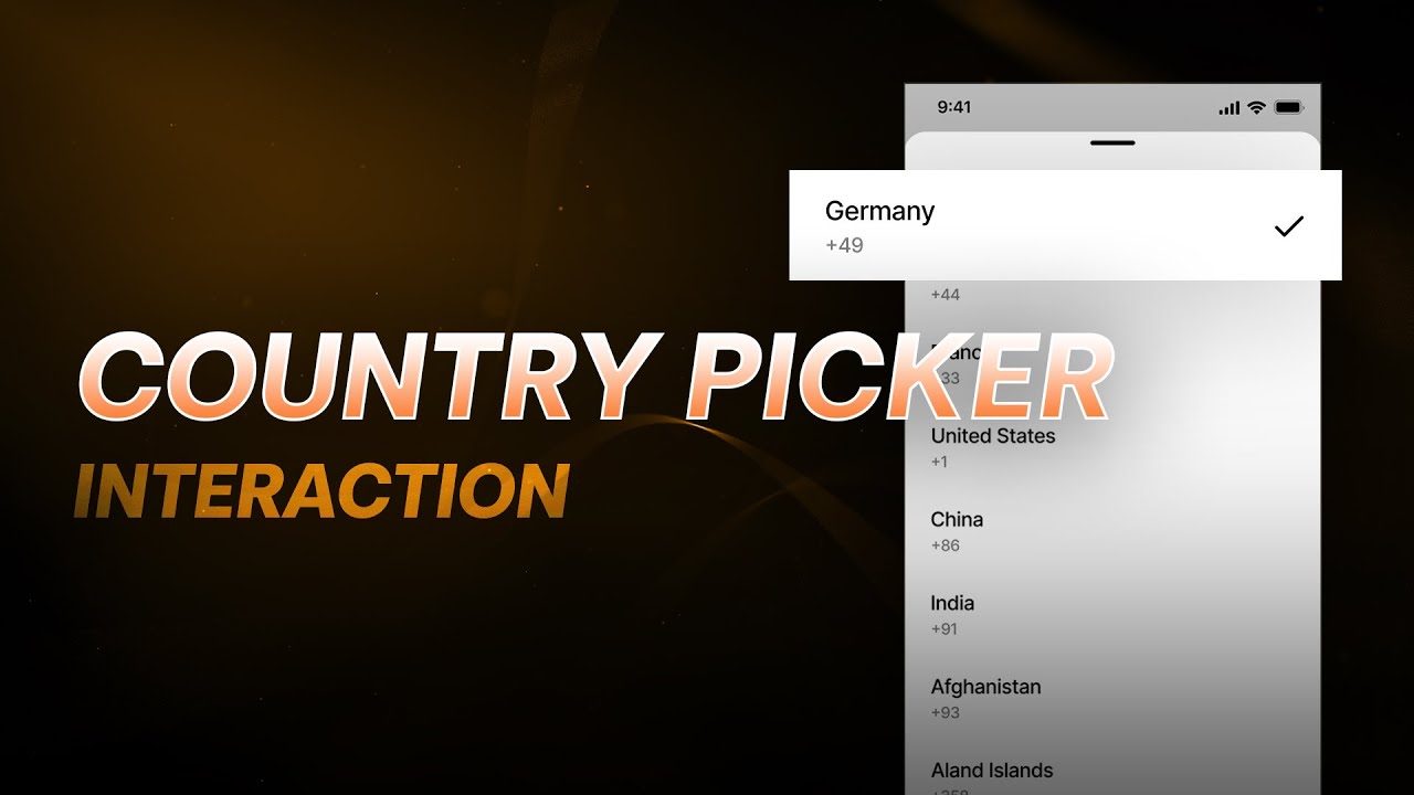 Country Picker Interaction - Advanced Prototyping with Figma Variables!