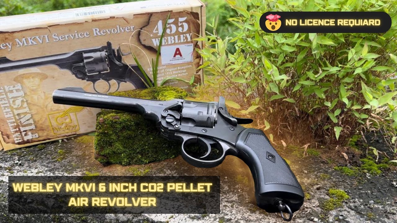 Webley MKVI 6 Inch CO2 Pellet Air Revolver