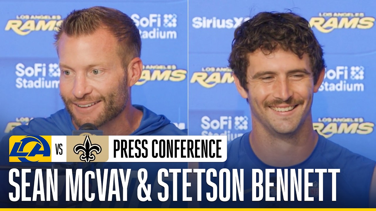 Sean McVay & Stetson Bennett Highlight the Defense, Team Culture & Top Moments in Win over Saints