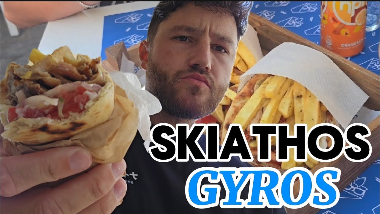 FINDING THE BEST CHICKEN GYROS IN SKIATHOS 🌯🇬🇷 GREECE