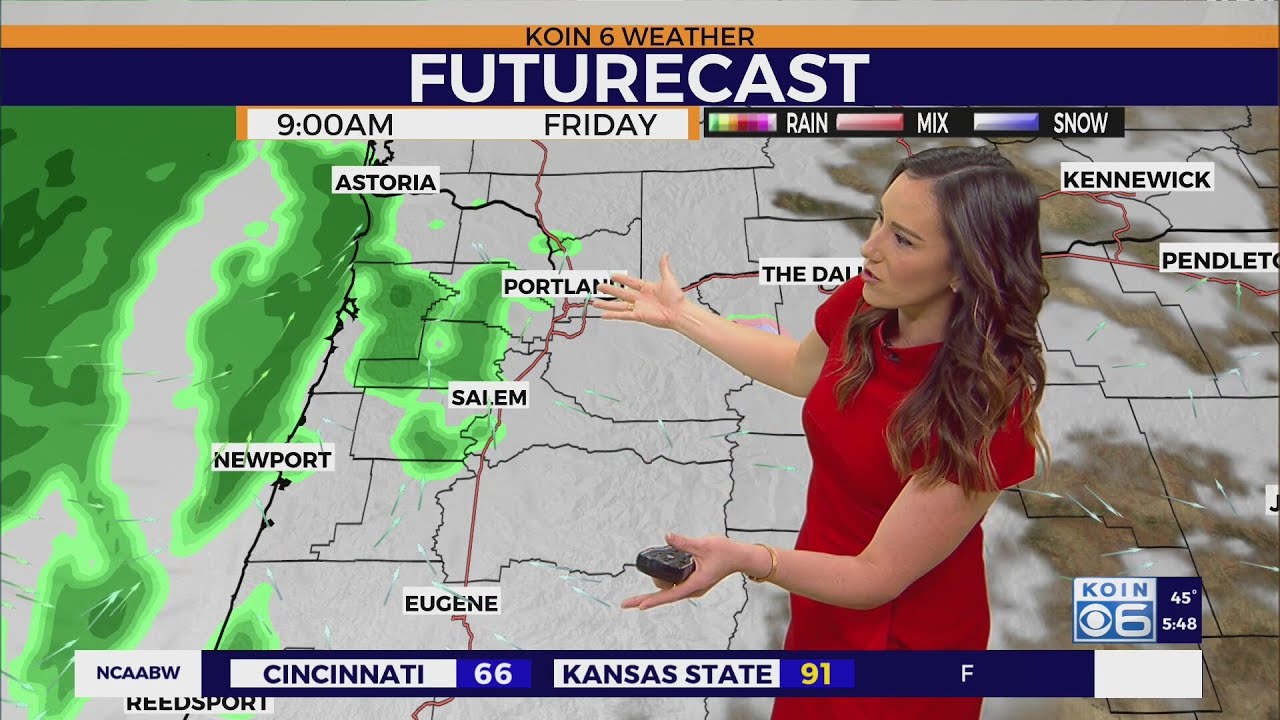 Thursday Morning Weather Update: Light sprinkles linger in Portland