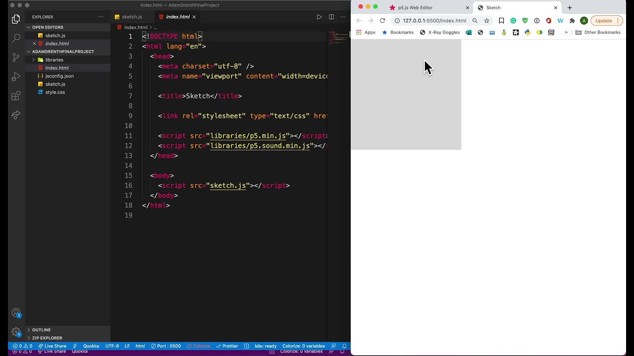 P5.JS with VSCode