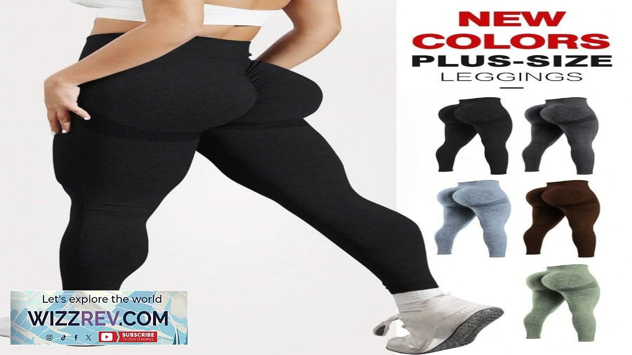 TNTOR Plus Size High Waist Butt Lifting Fitness Leggings For Women High