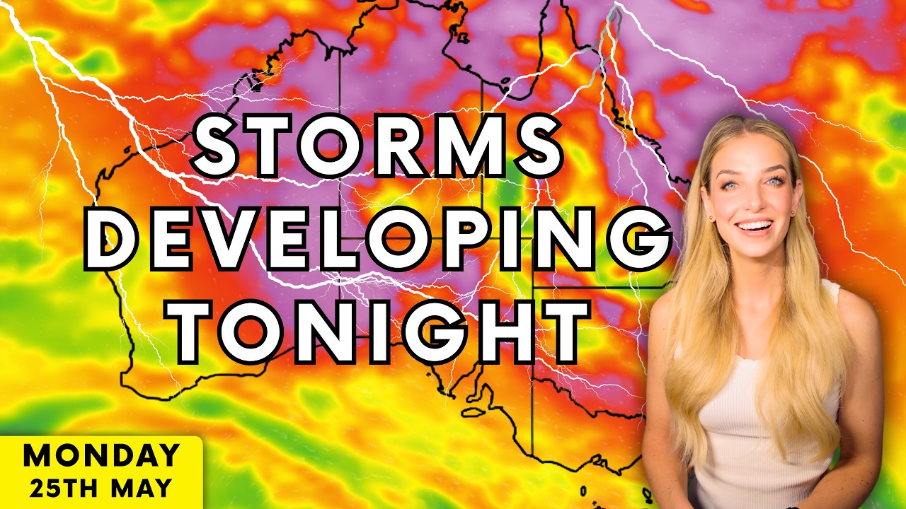Inland thunderstorms to intensify tonight plus even more rain coming! | Daily Forecast Australia