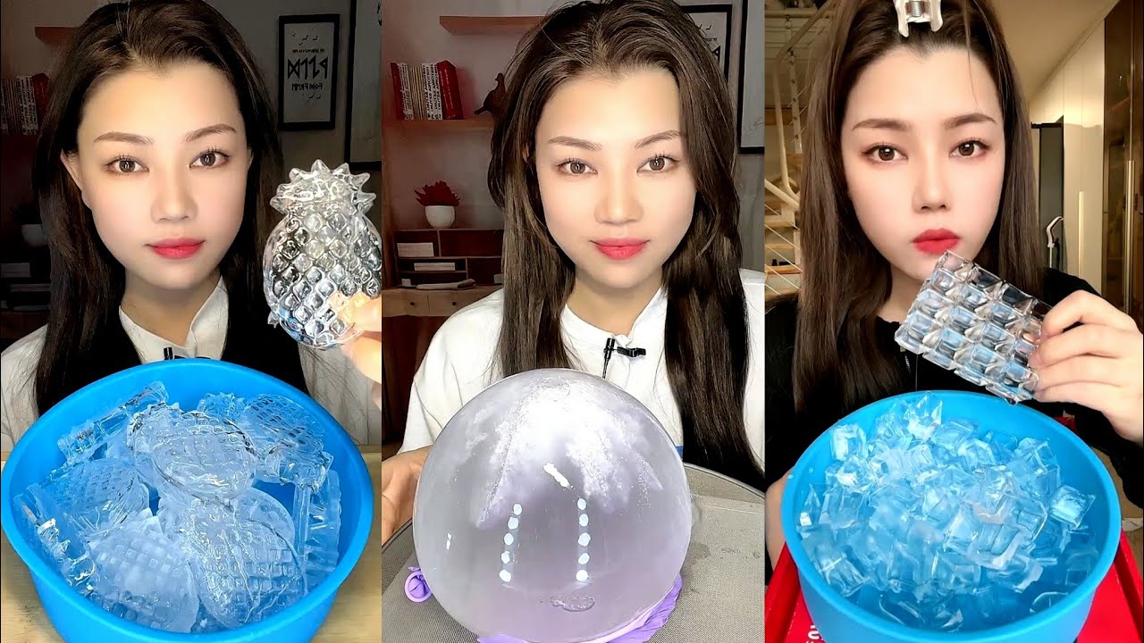 SOLO SUN GIRL / HARD ICE / THIN ICE / BALLOON ICE / ICE CUBE EATING. ICE EATING