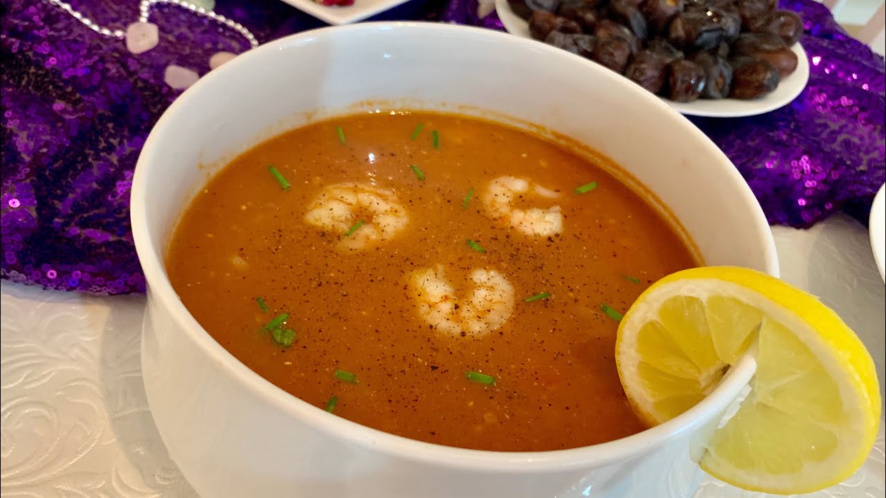 شوربة الجمبري بطعم شهي ولذيذ 👍ان شاء الله تعجبكم 🤗 رمضان كريم 🌹