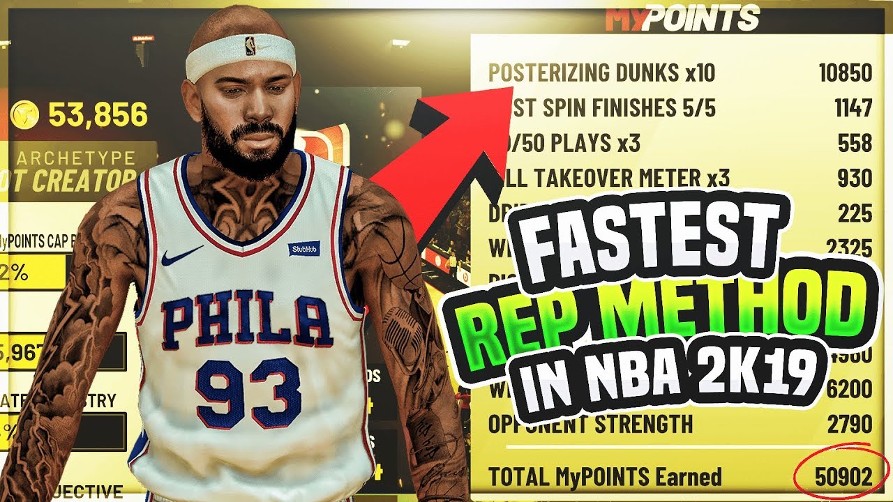 NBA 2K19 - THE BEST REP METHOD FOR 100K MYPOINTS PER HOUR! SHOT CREATOR & SLASHER BUILDS