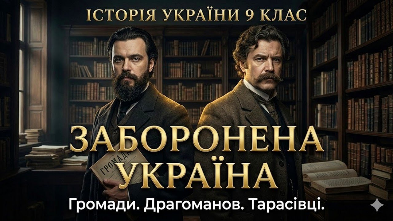 Заборонена Україна: як виживав суспільний рух у 70-90-ті рр. XIX ст.✊🏻Історія України 9 клас