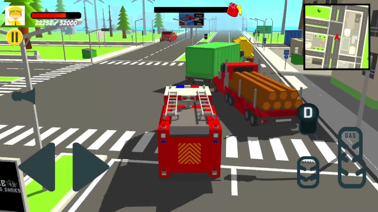 City Patrol Taxi Driver, School Bus Drive, Police Driver, Firetruck Driver Simulator Open World Game