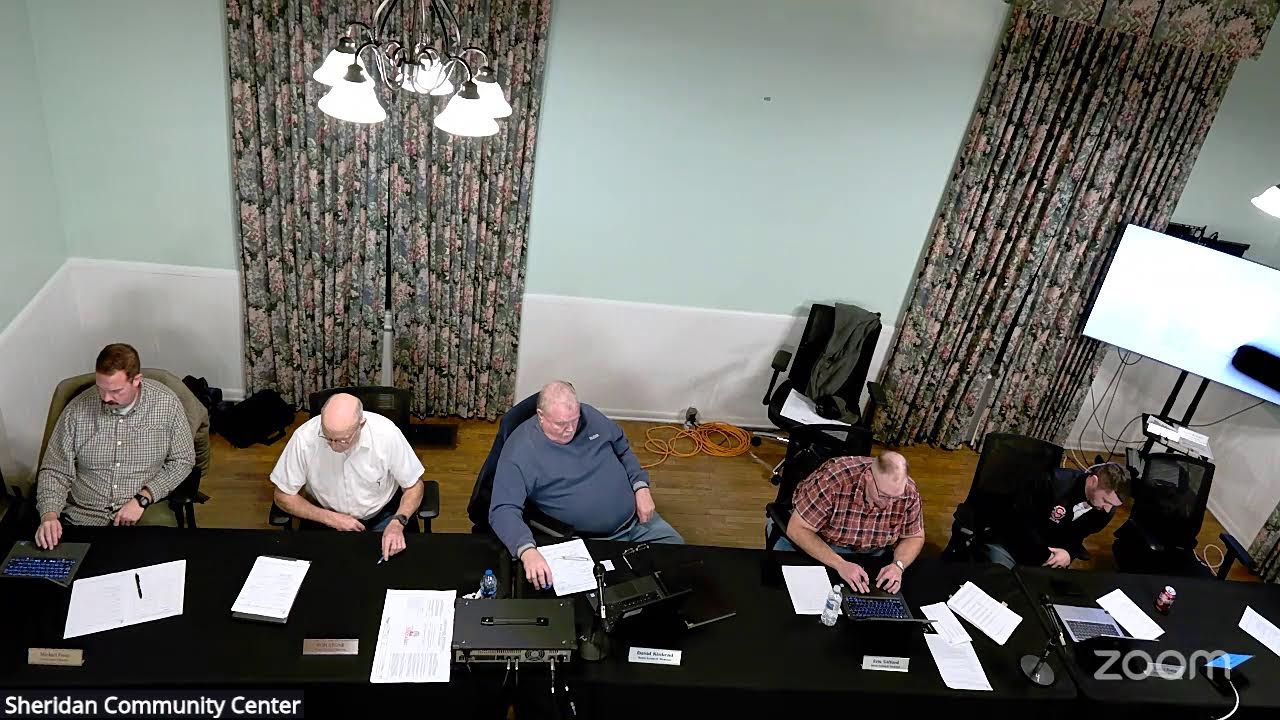 Sheridan Town Council Meeting 1/20/2026