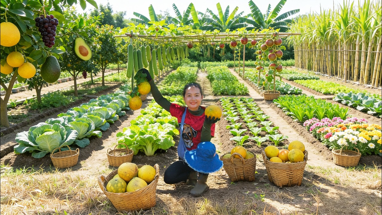 Daily Harvest: Pomelo, Mulberry, Booth Avocado, Luffa, Banana…To Sell And Cook With Them - Farm Life