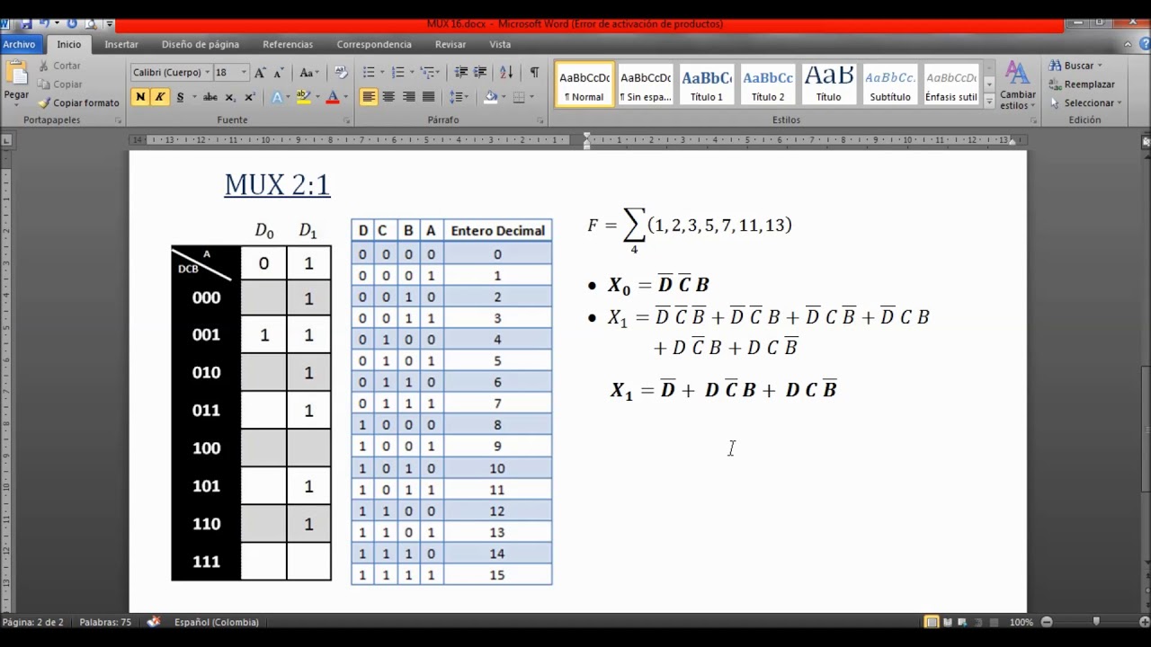Multiplexor 2:1, 4-Bits