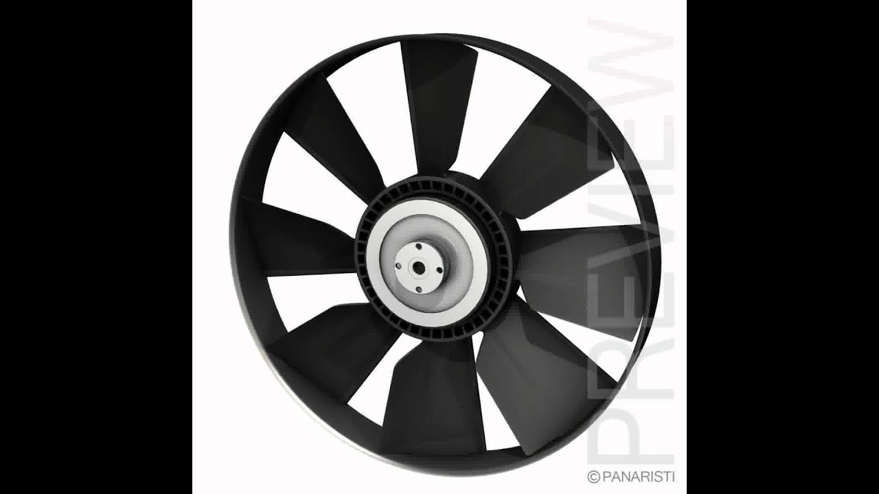 3D Model of Engine Cooling Fan Review