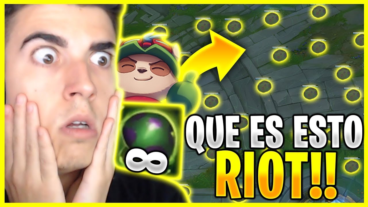 🍄¡ESTA ES LA MAYOR LOCURA QUE HA HECHO RIOT! AHORA TEEMO USA SETAS INFINITAS Y REBOTAN SIN CONTROL