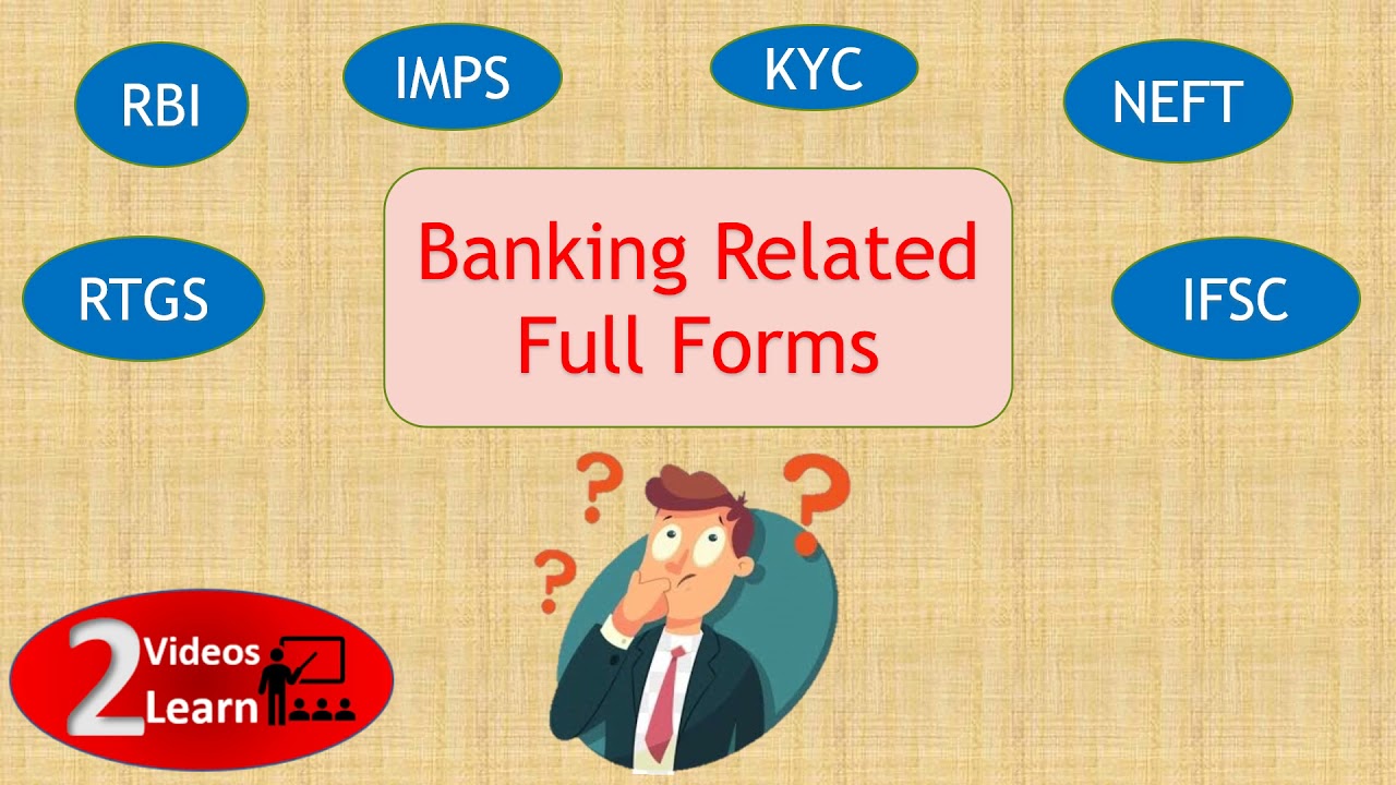 Full Form Series | Part 1 | Banking Related Full Forms