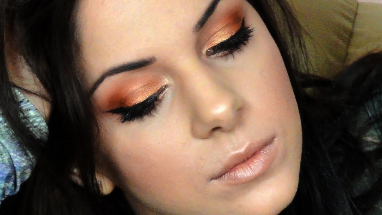 Gold & Copper Makeup Tutorial ♡ Mac Coppering & Amber Lights Eyeshadows