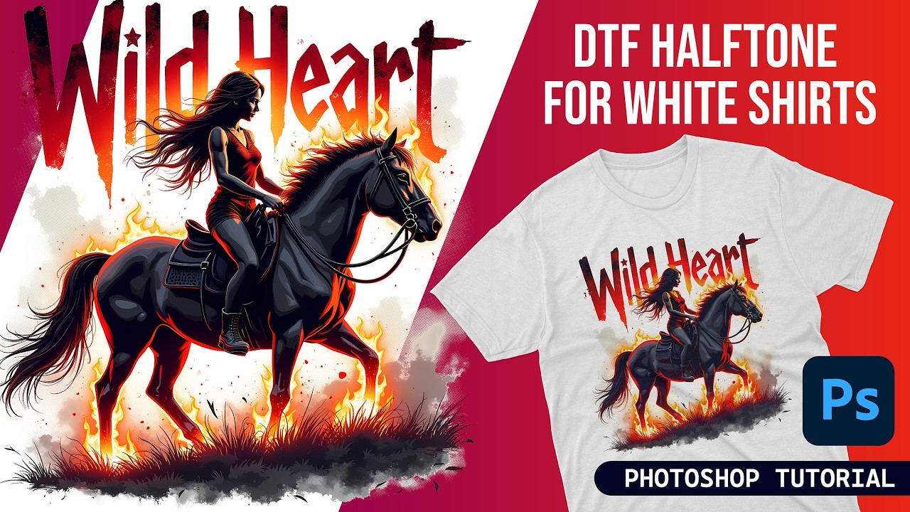 How to Create DTF Halftone for White Shirts in Photoshop