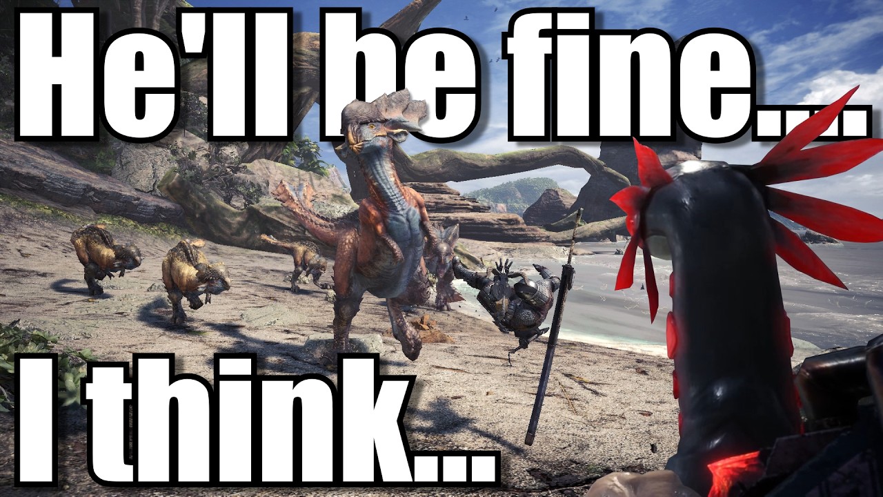 I have my friend play Monster Hunter World for the first time