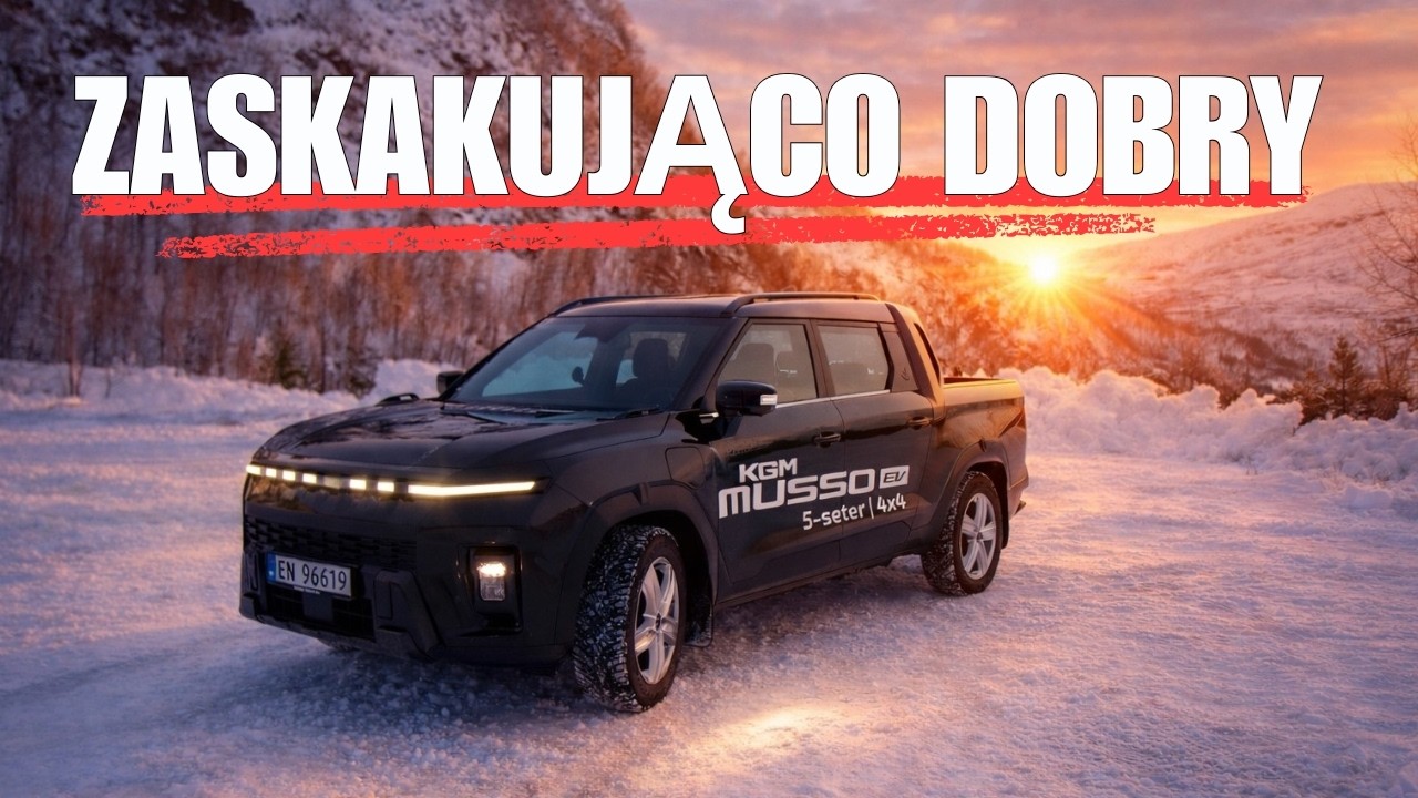 Zaskakująco dobry pickup. Realny test w zimie | KGM Musso EV