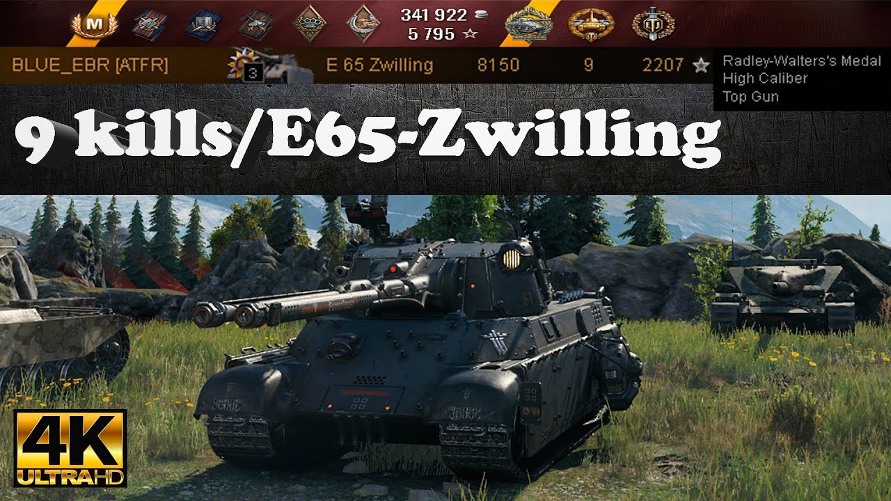 E 65 Zwilling 8150 dmg, 9 kills, 2207 exp, 2680 block Ultra HD 4K | World of Tanks Epic Battle