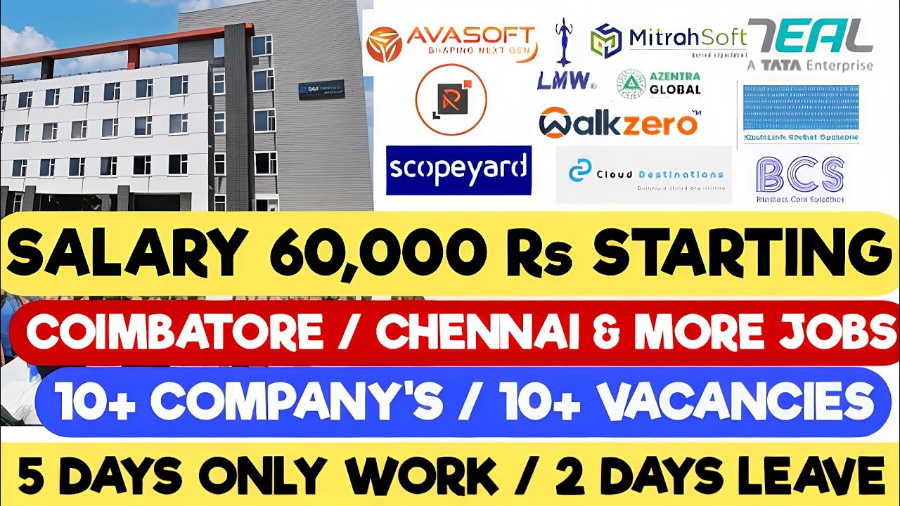🔥👷 2026 Chennai, Coimbatore & All India Jobs | Freshers & Experienced | Latest Private & Govt Jobs
