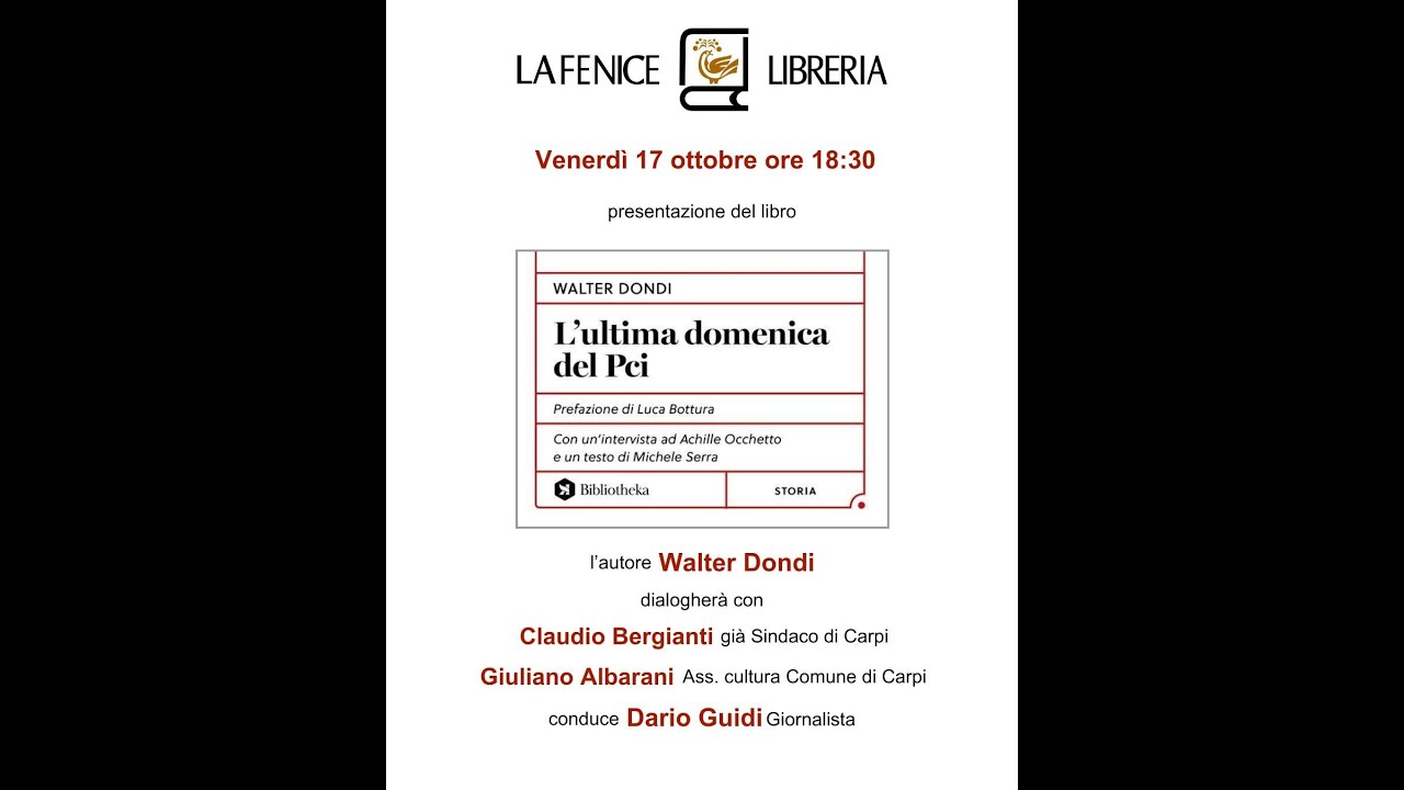 Walter Dondi presenta il suo libro 