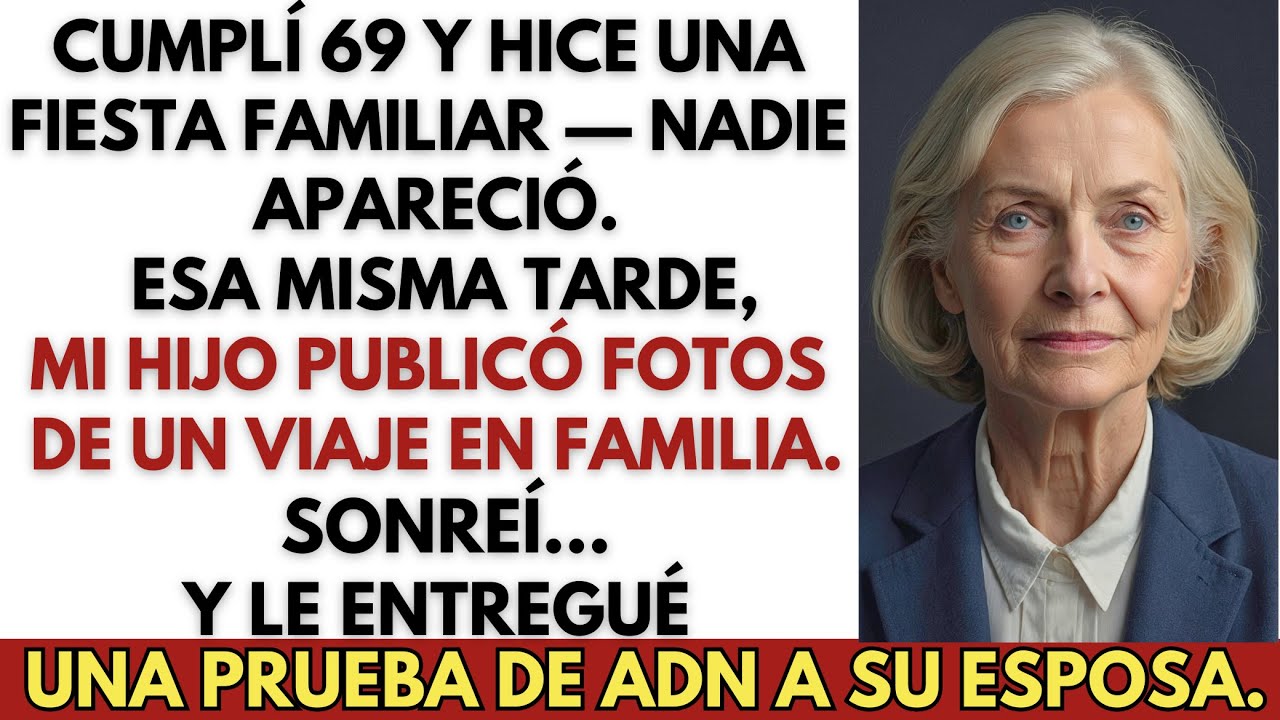 El día que cumplí 69, hice una fiesta. Nadie vino. Ese mismo día, mi hijo…