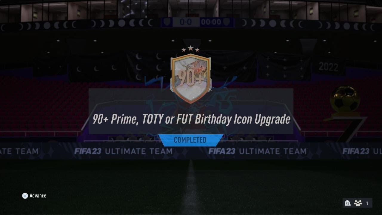 FIFA 23- completing 90+ toty, prime icon, fut birthday icon sbc