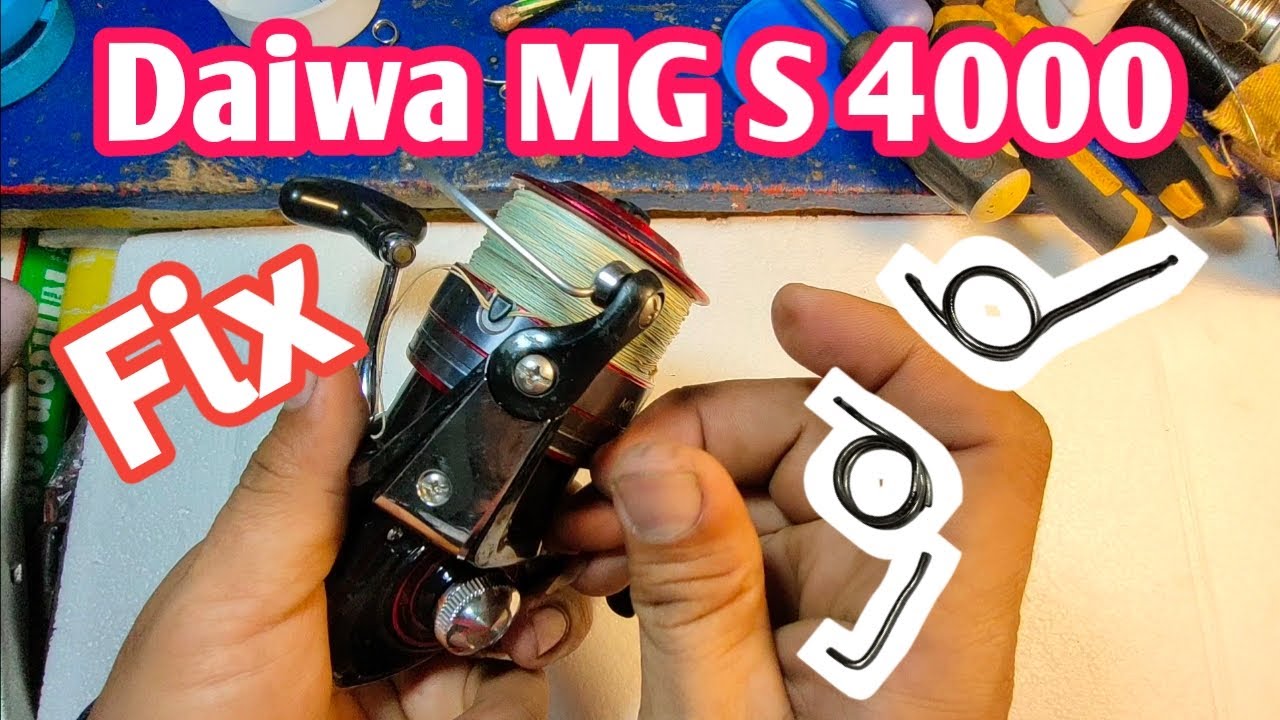 how to fix broken reel that won't crank/ Daiwa MG S 4000
