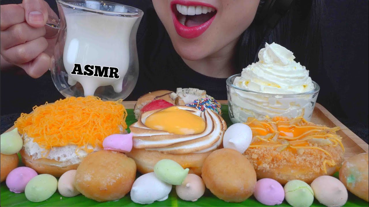 ASMR KRISPY KREME DONUTS EATING SOUNDS | NO TALKING | SAS-ASMR