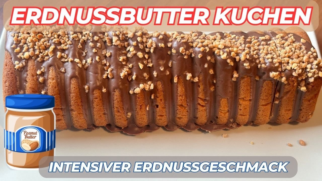 Erdnussbutter Kuchen - einfache Zubereitung, intensiver Nussgeschmack!