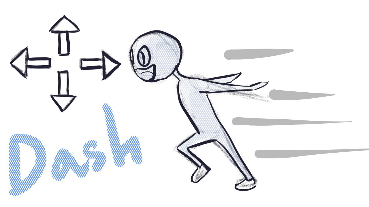 4 direction dash with cooldown for top down game in Gdevelop