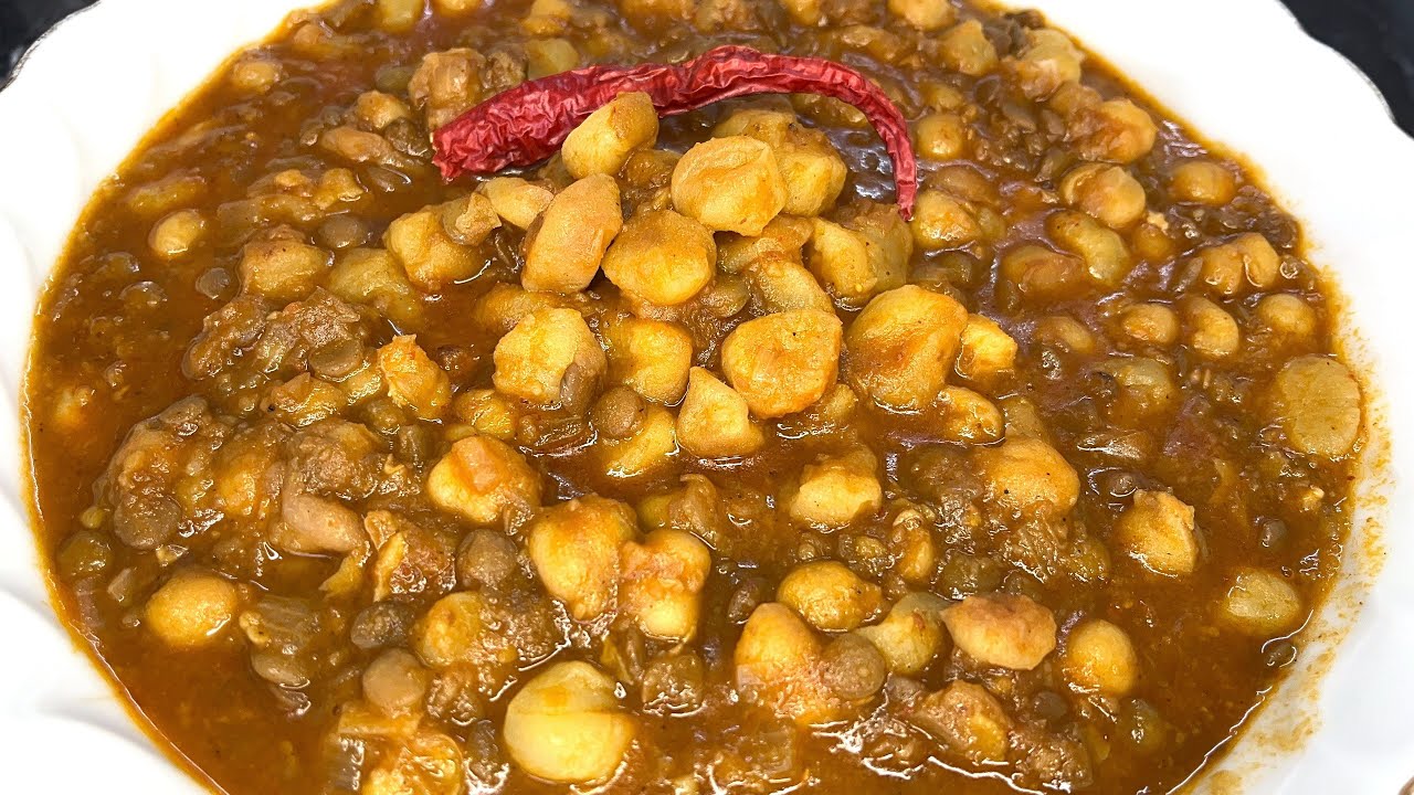 Local dough soup recipe - Winter soup recipe with lentils and chickpeas - Local soup recipes