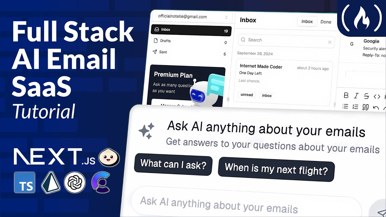 Email SaaS Course &ndash; Build and Deploy with Next JS 14, Prisma, OpenAI, Stripe, TypeScript, Tailwind