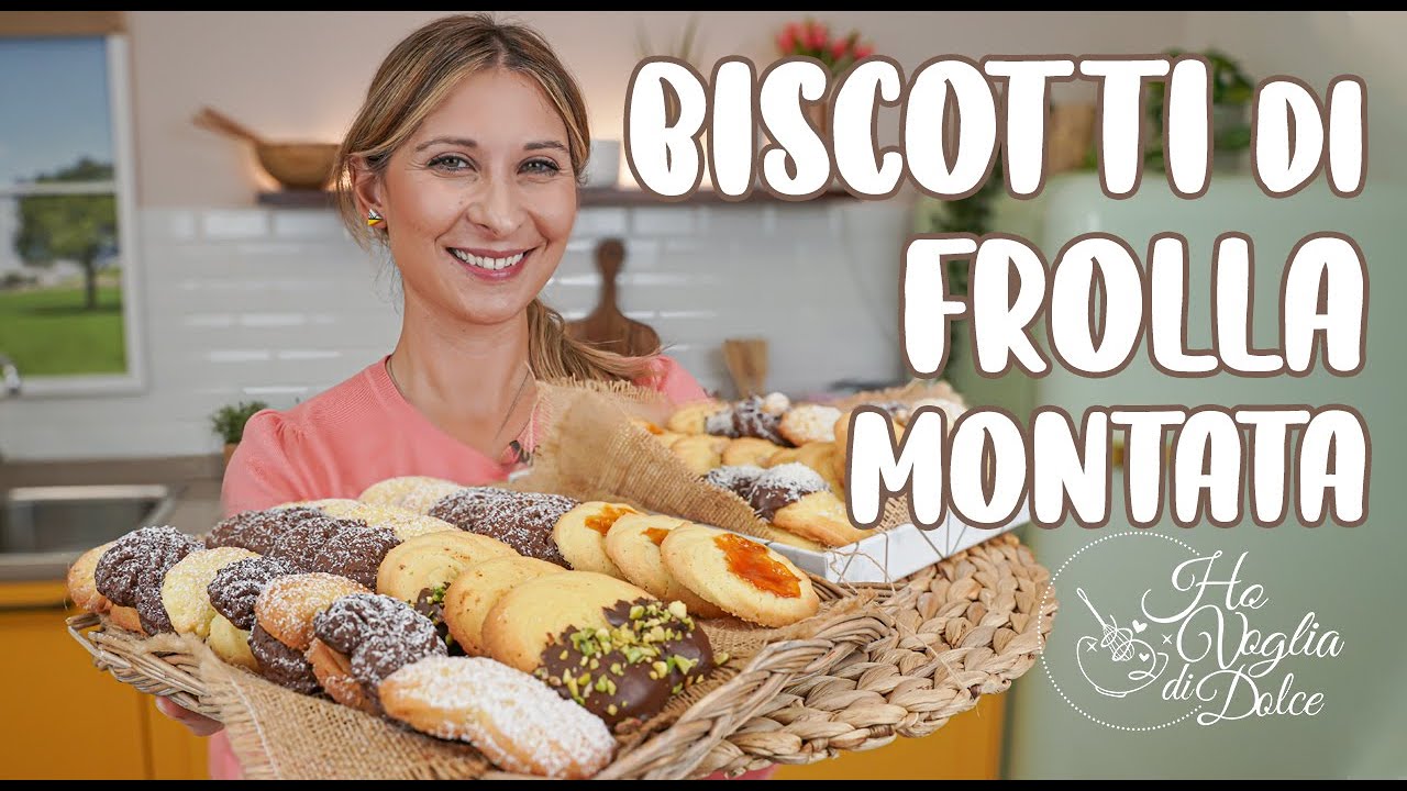 BISCOTTI DI FROLLA MONTATA un solo impasto tanti biscotti ricetta HO VOGLIA DI DOLCE