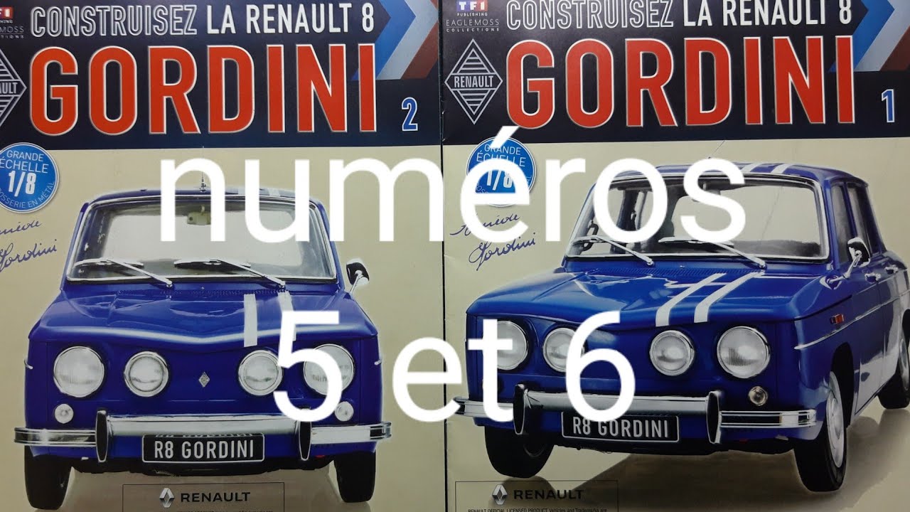 Montage Renault 8 Gordini  1/8 numéros 5 et 6