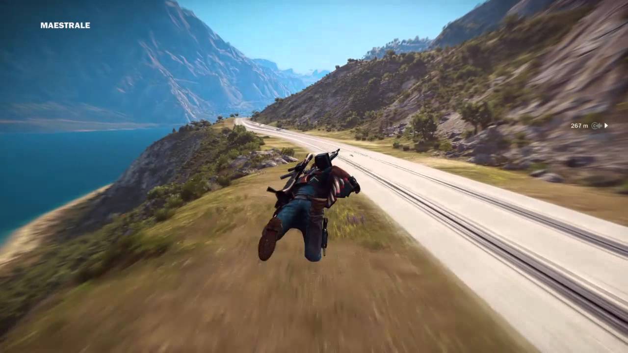 Just Cause 3 how to stop a train: bavarium rocket vs. Train