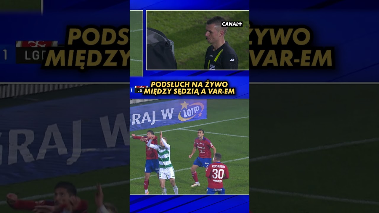 SĘDZIA NA PODSŁUCHU NA ŻYWO: ANALIZA Z WOZEM VAR! 🧐🧐🧐#ekstraklasa #piłkanożna