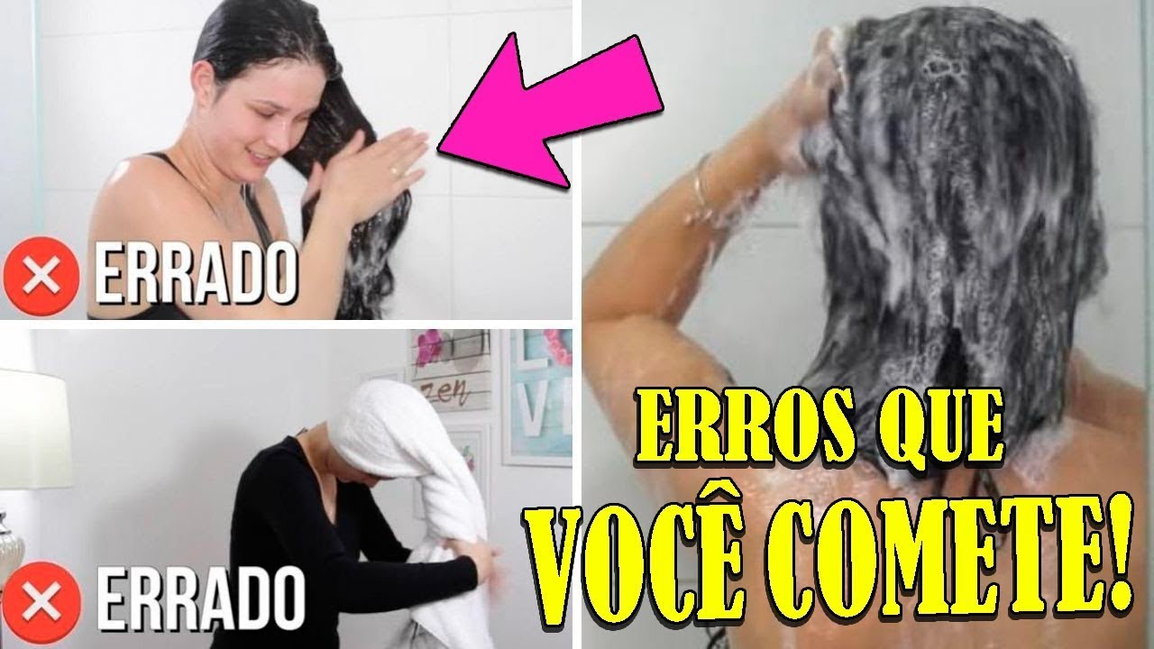 10 ERROS QUE VOCÊ COMETE AO LAVAR OS CABELOS, PARE AGORA!!!