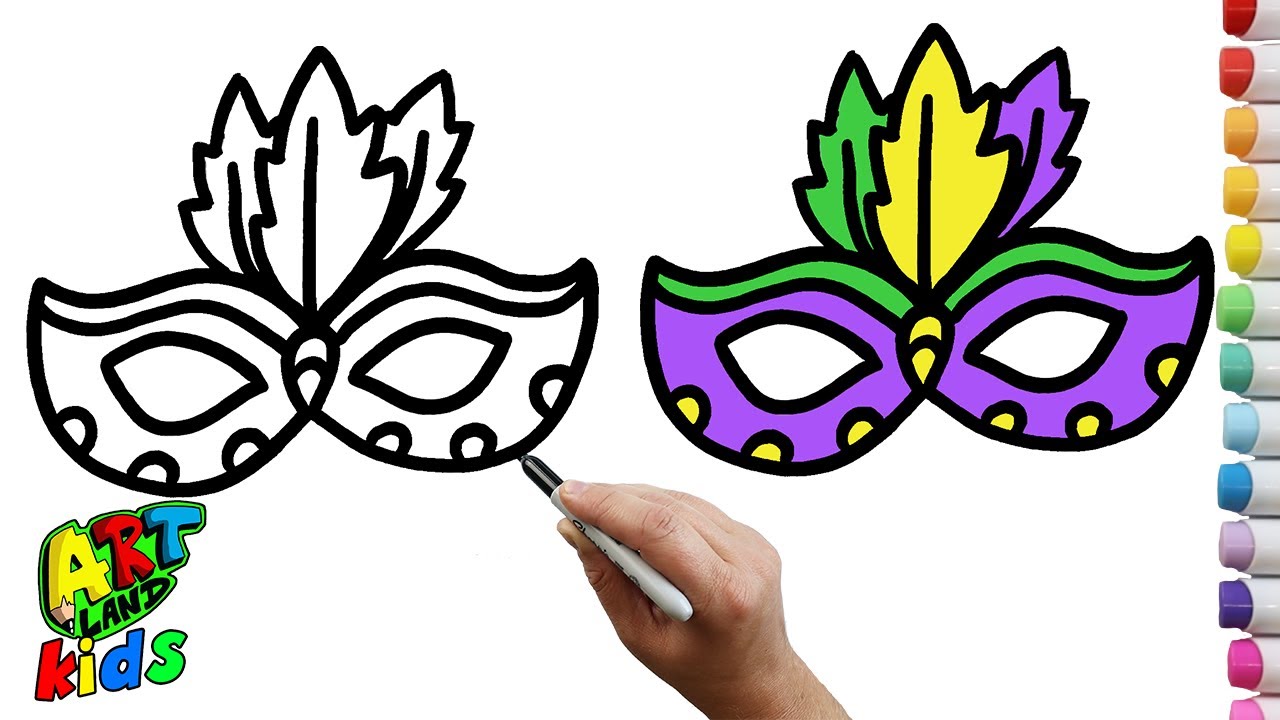 How to Draw a Mardi Gras Mask
