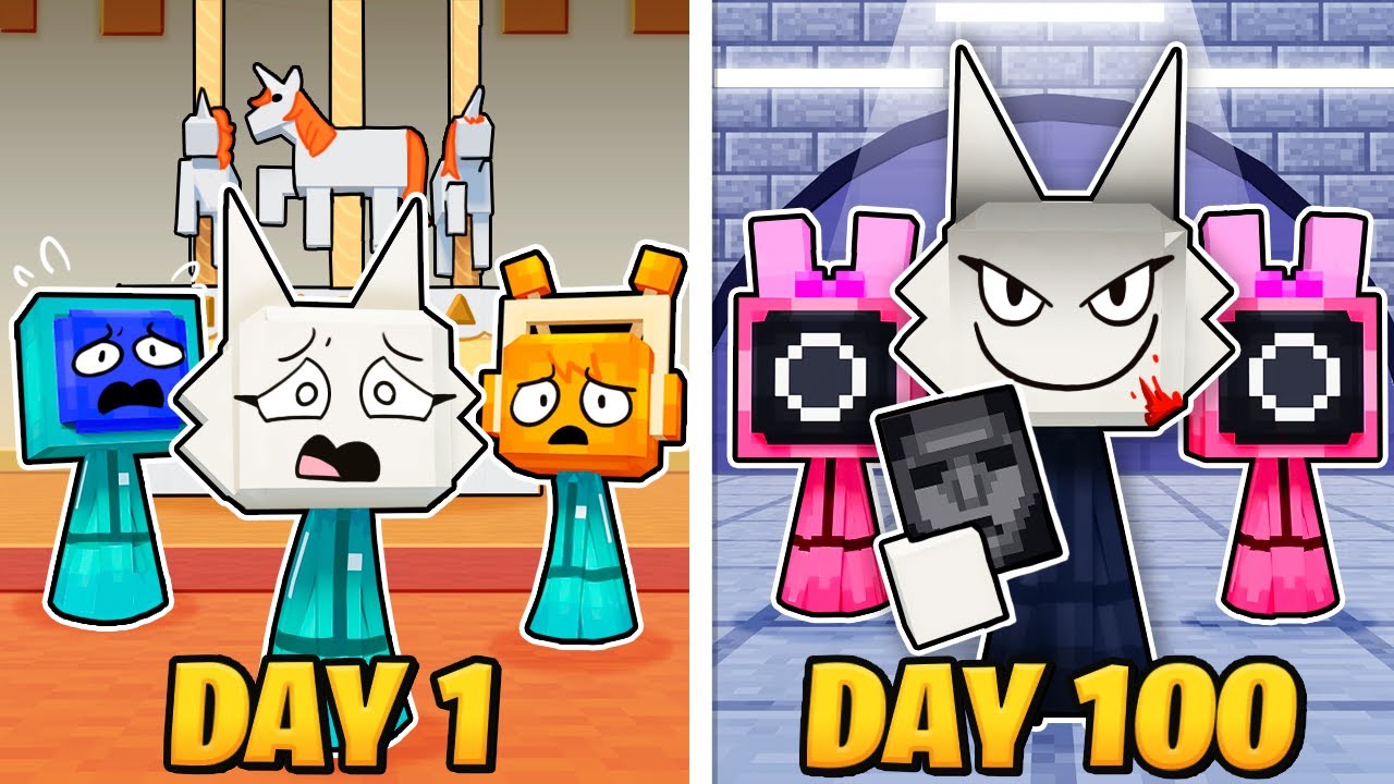 Surviving 100 DAYS in a SPRUNKI-ONLY SQUID GAMES! (Minecraft)