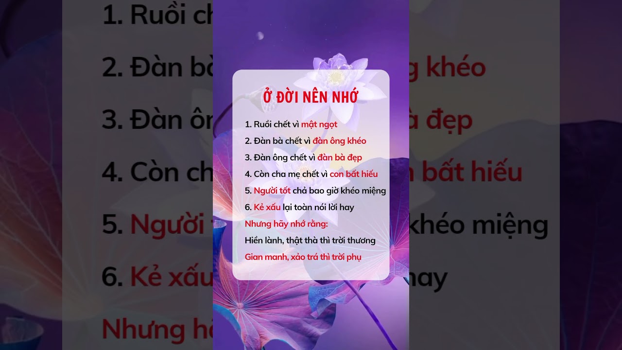 Ở đời nên nhớ 