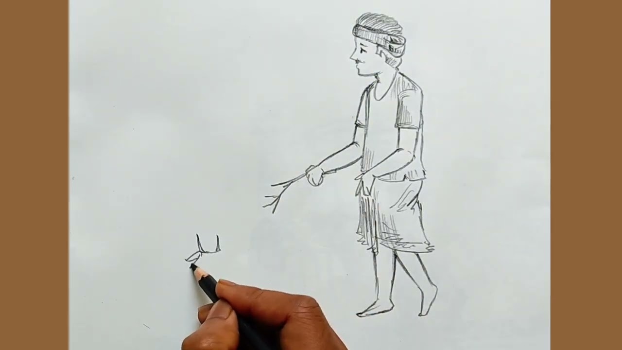 Pencil sketch figure drawing tutorial for beginners 