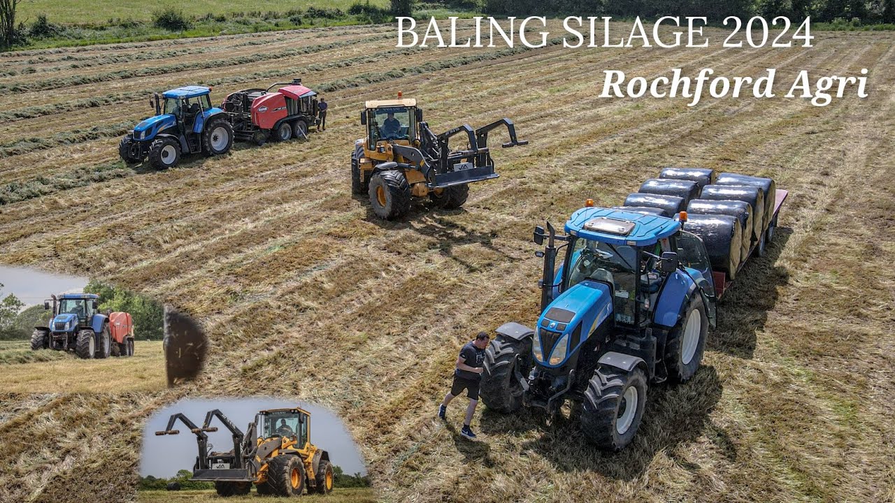 Baling Silage 2024 - Rochford Agri - New Holland tvt155 & Kuhn Intelliwrap Fbp 3135