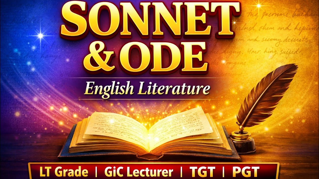 Sonnet & Ode | English Literature | LT Grade | GIC Lecturer | TGT PGT Exams