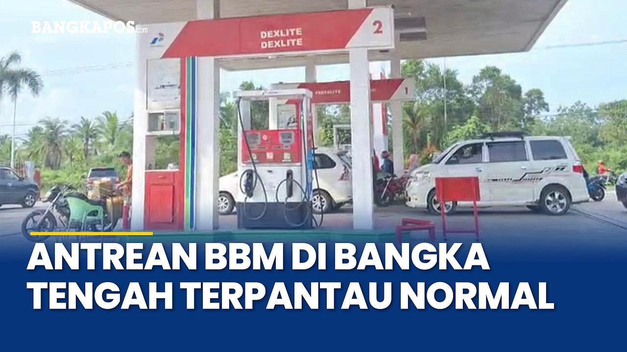 Antrean Kendaraan di Sejumlah SPBU Jalur Koba–Pangkalpinang Terpantau Normal