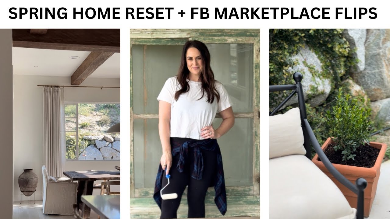 SPRING HOME REFRESH | HOME DECOR UNBOXING + FB MARKETPLACE FLIPS | BACKYARD RESET | THRIFT FLIPS