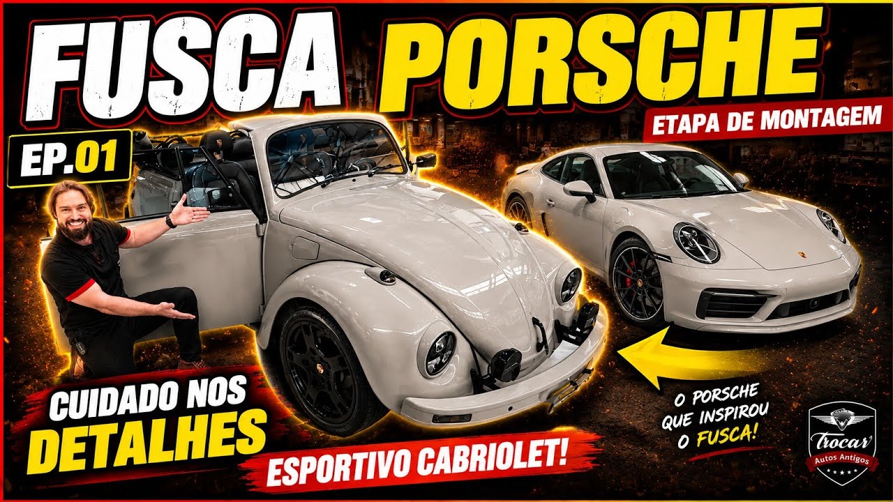 Fusca 1996 Cinza Giz Porsche 🤍 Um Clássico com Alma Moderna! 😎