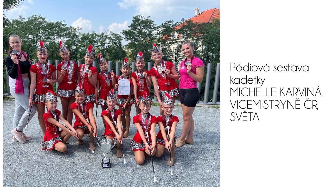 MICHELLE KARVINÁ - kadetky velká formace, VICEMISTRYNĚ ČR, SVĚTA 2022