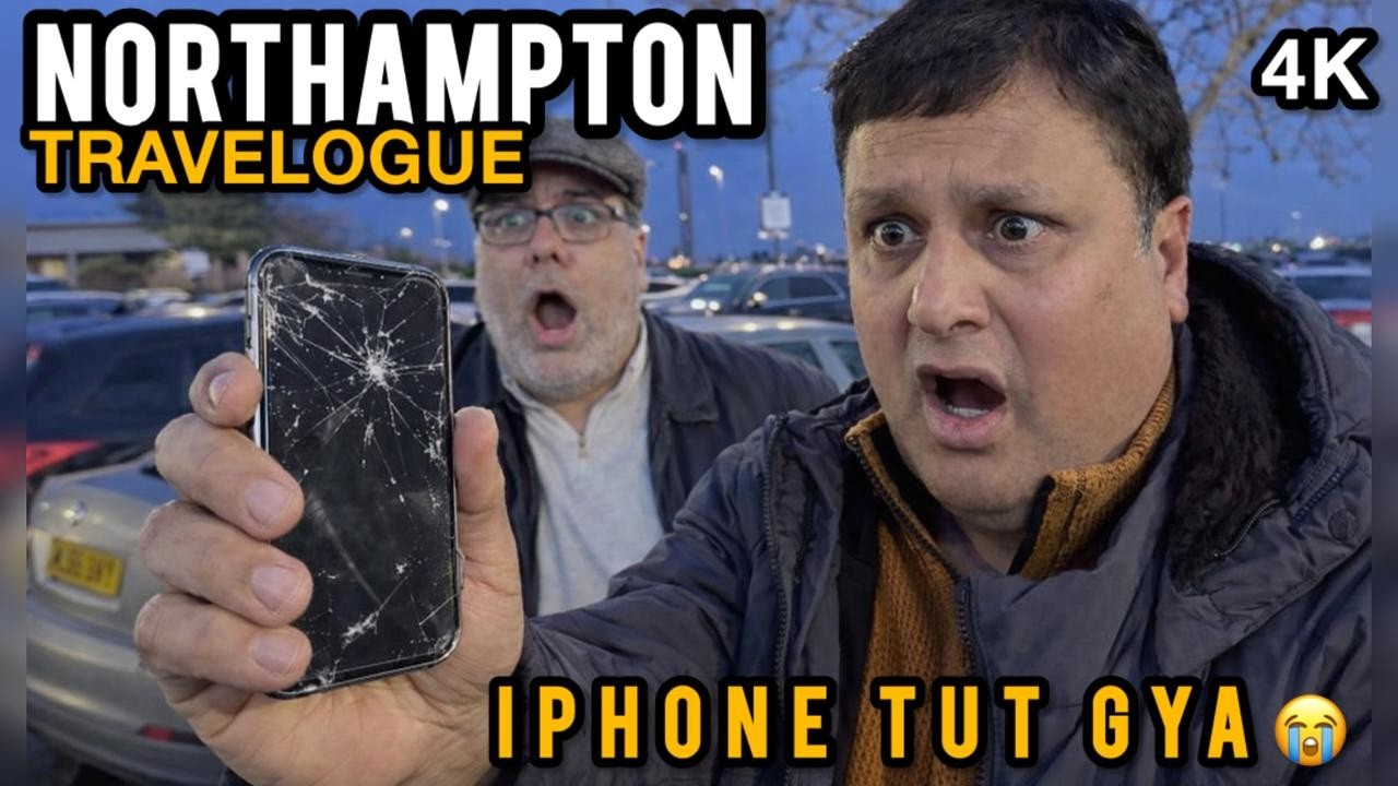 AJ PHONE 16 PRO TUT GYA😱😱 | Northampton🇬🇧 travelogue 4K | CINEMA AND COFFEE | ROAD DIARY